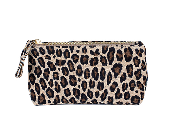 Make Up wallet Leopard genuine leather 10001 by Moretti Milano